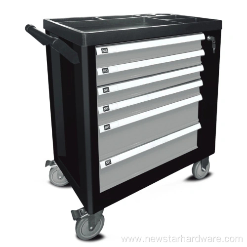 Набор шкафов для инструментов с 6 ящиками. Профессиональный ремонт автомобилей.