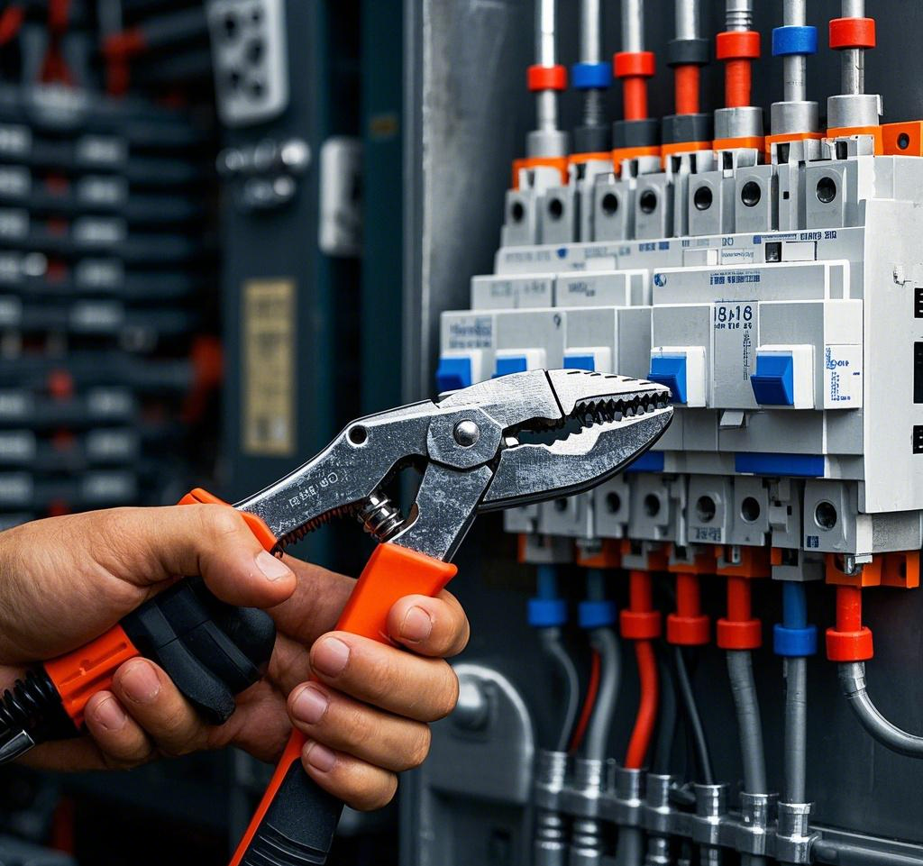 использование плоскогубцев